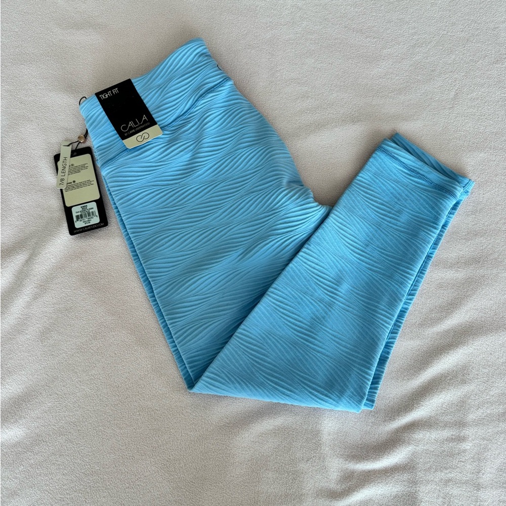 CALIA by Carrie Underwood Light Blue Textured Leggings